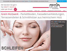 Tablet Screenshot of grein-holzwerk.com